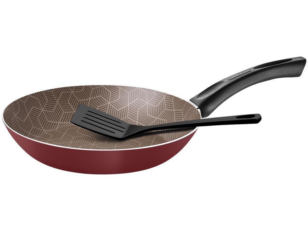 Frigideira Antiaderente Tramontina de Alumínio Paris Vermelho 30cm com Espátula - 1