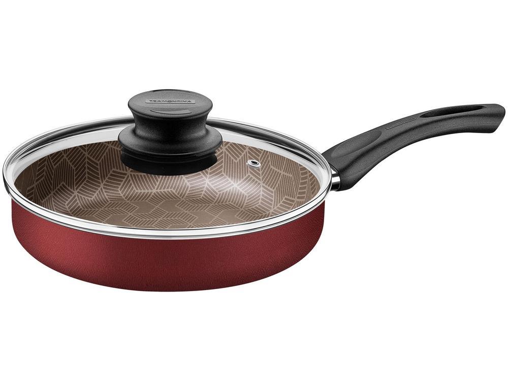 Frigideira Antiaderente Tramontina de Alumínio Paris Vermelha 24cm - 1