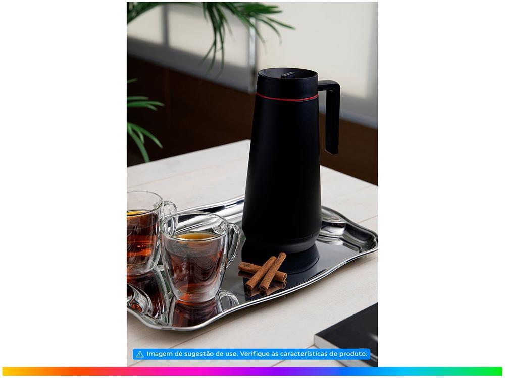 Bule Térmico de Aço Inox Preto com Tampa 750ml Tramontina Exata - 2