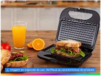 Sanduicheira Amvox AMS 370 Preta 750W - 2