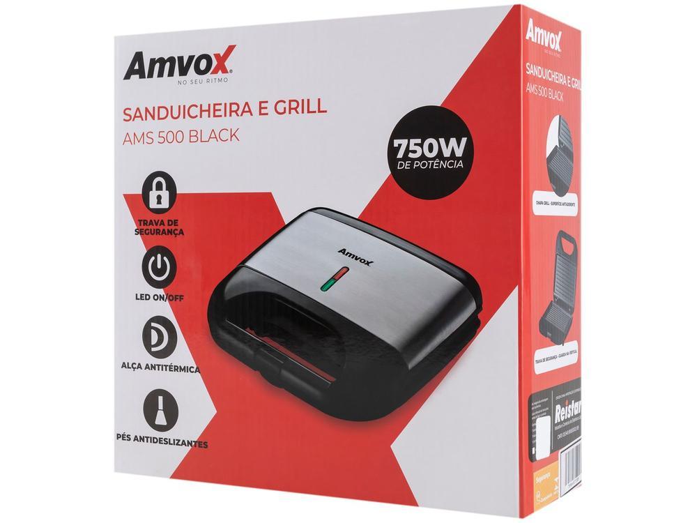 Sanduicheira Amvox AMS 500 Black 750W - 13