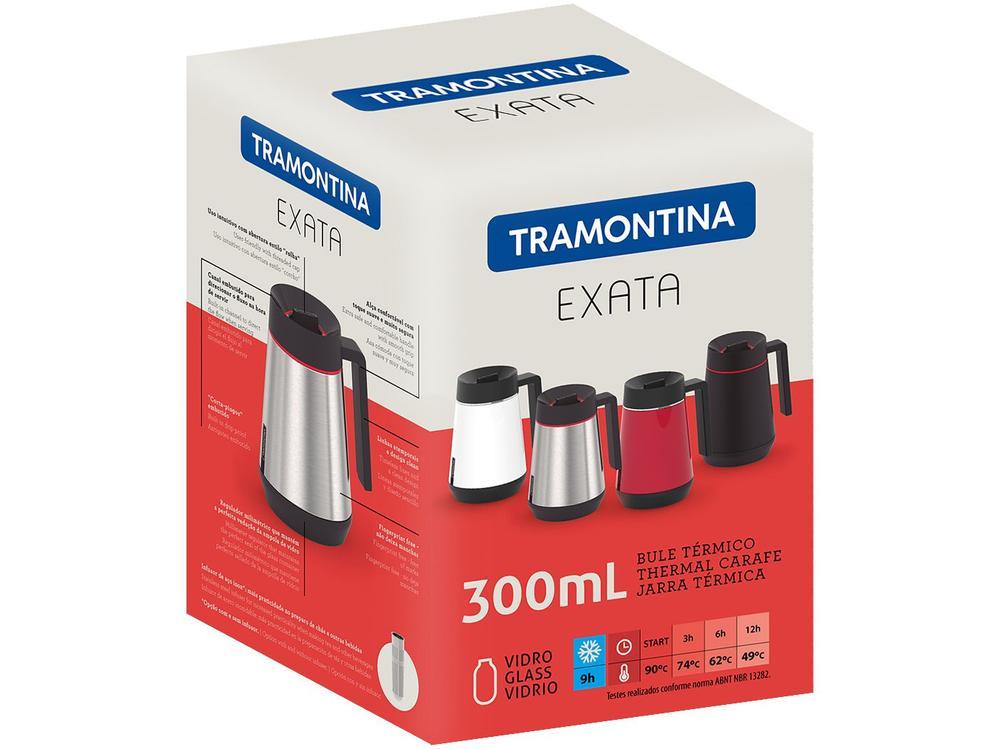 Bule Térmico de Aço Inox Preto com Tampa 300ml Tramontina Exata - 6