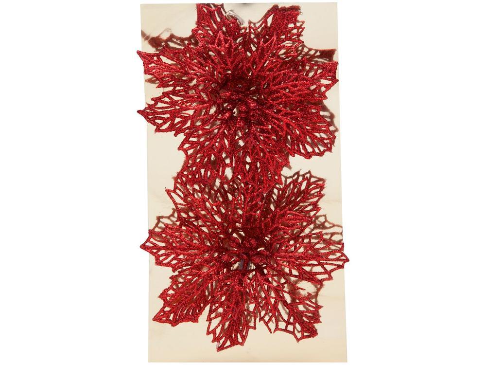 Kit 2 Enfeites para Árvore de Natal Flor - 5