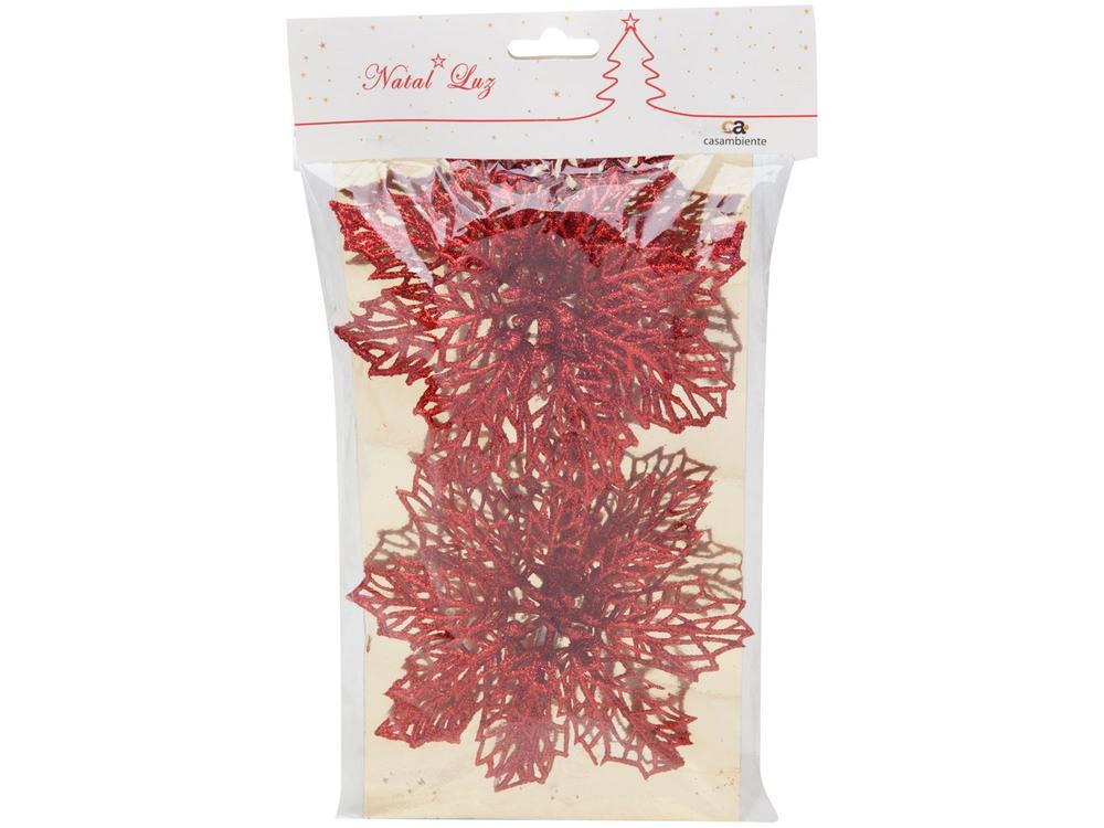 Kit 2 Enfeites para Árvore de Natal Flor - 6