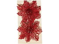 Kit 2 Enfeites para Árvore de Natal Flor - 5