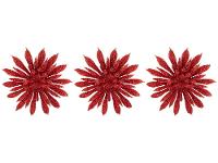 Kit 3 Enfeites para Árvore de Natal Flor - 1