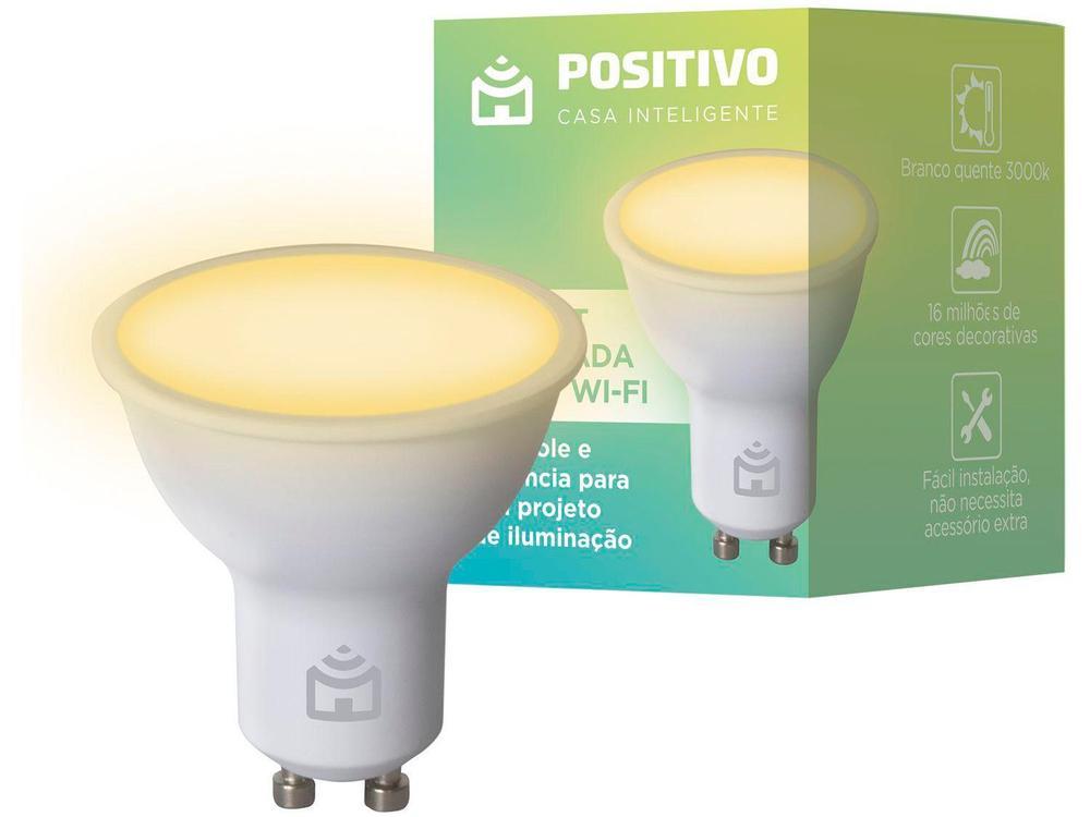 Lâmpada Inteligente Positivo Wi-Fi RGB GU10 4,5W - 8