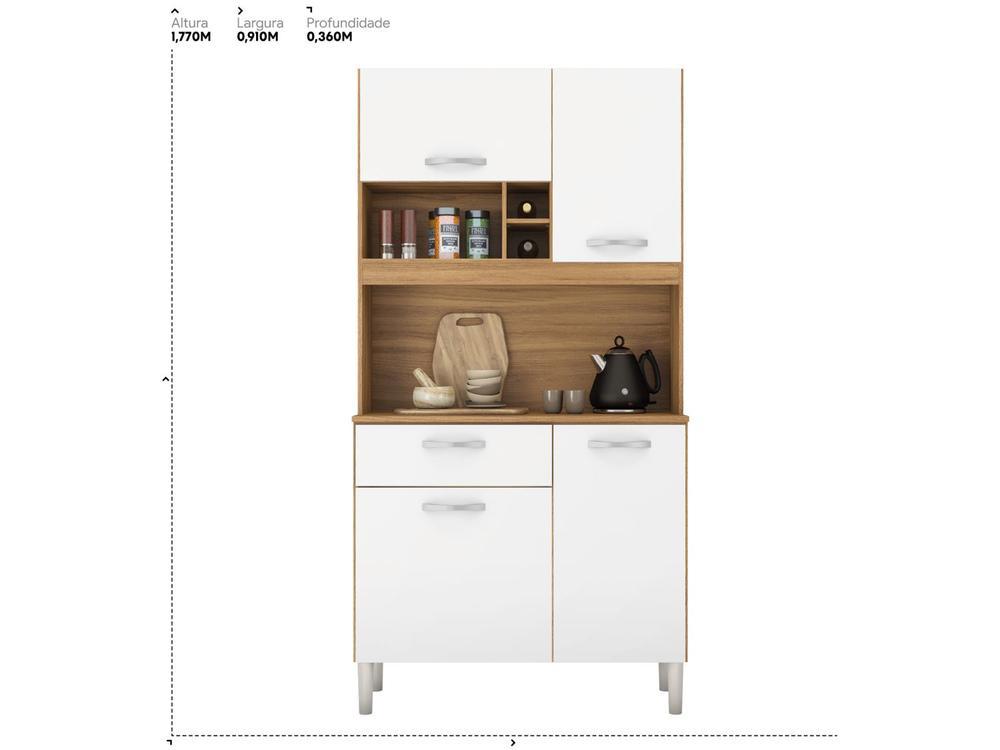 Armário de Cozinha Compacta Demobile Malta 4 Portas - 14