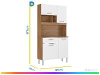 Armário de Cozinha Compacta Demobile Malta 4 Portas - 3