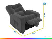 Poltrona do Papai Reclinável Moderna 3 Posições Matrix Azera - 6