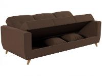 Sofá-cama Casal 3 Lugares com Baú Reclinável Veludo Matrix Pâmela - 6