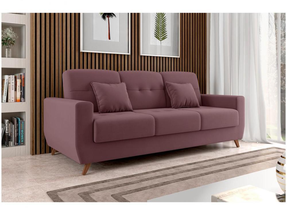 Sofá-cama Casal 3 Lugares com Baú Reclinável Veludo Matrix Pâmela - 1