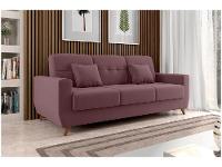 Sofá-cama Casal 3 Lugares com Baú Reclinável Veludo Matrix Pâmela - 1