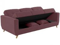 Sofá-cama Casal 3 Lugares com Baú Reclinável Veludo Matrix Pâmela - 6