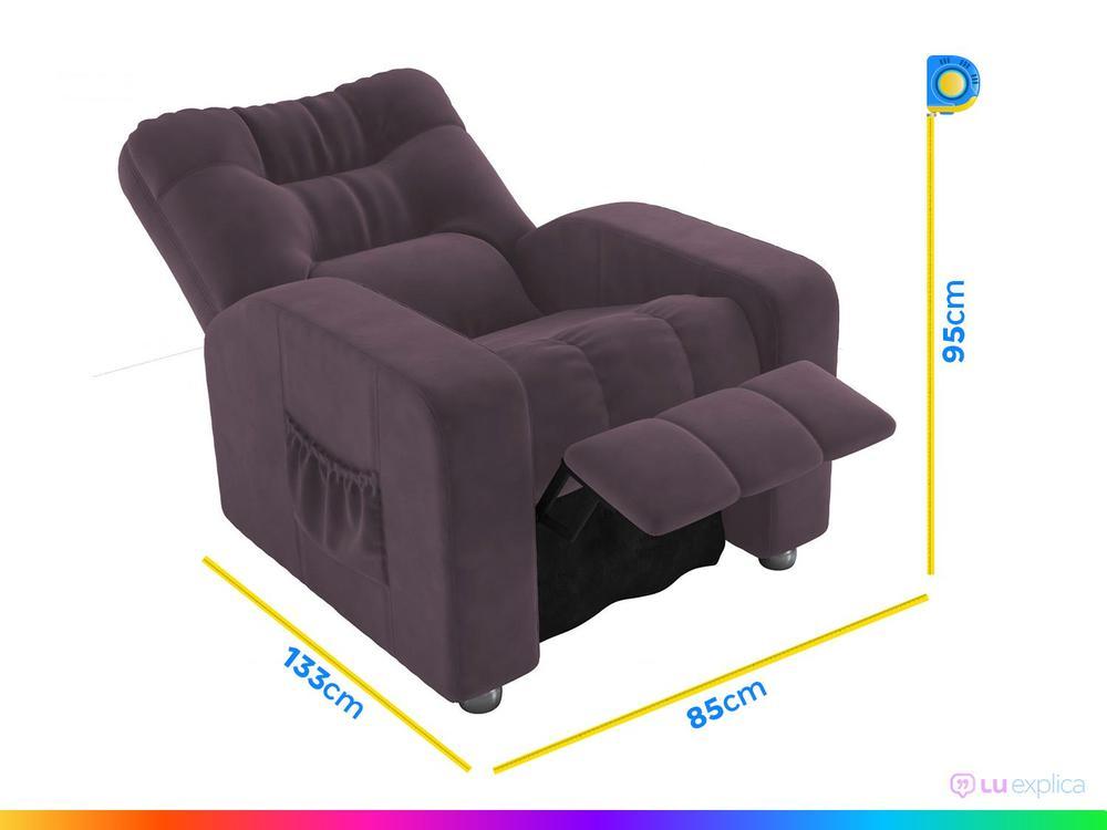 Poltrona do Papai Reclinável Moderna 3 Posições Matrix Azera - 6