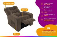 Poltrona do Papai Reclinável Moderna 3 Posições Matrix Azera - 2