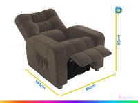 Poltrona do Papai Reclinável Moderna 3 Posições Matrix Azera - 6