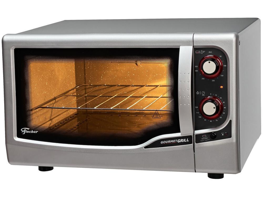 Forno Elétrico de Bancada Fischer com Dourador com Timer 44L Prata Gourmet Grill - 1
