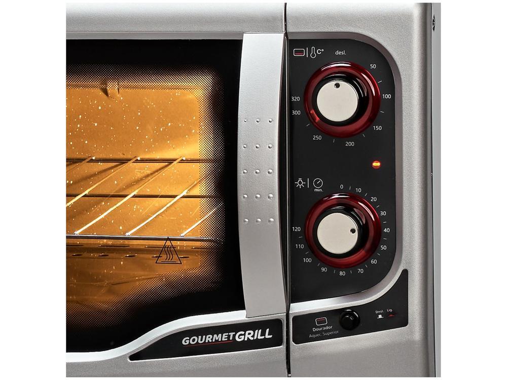 Forno Elétrico de Bancada Fischer com Dourador com Timer 44L Prata Gourmet Grill - 3
