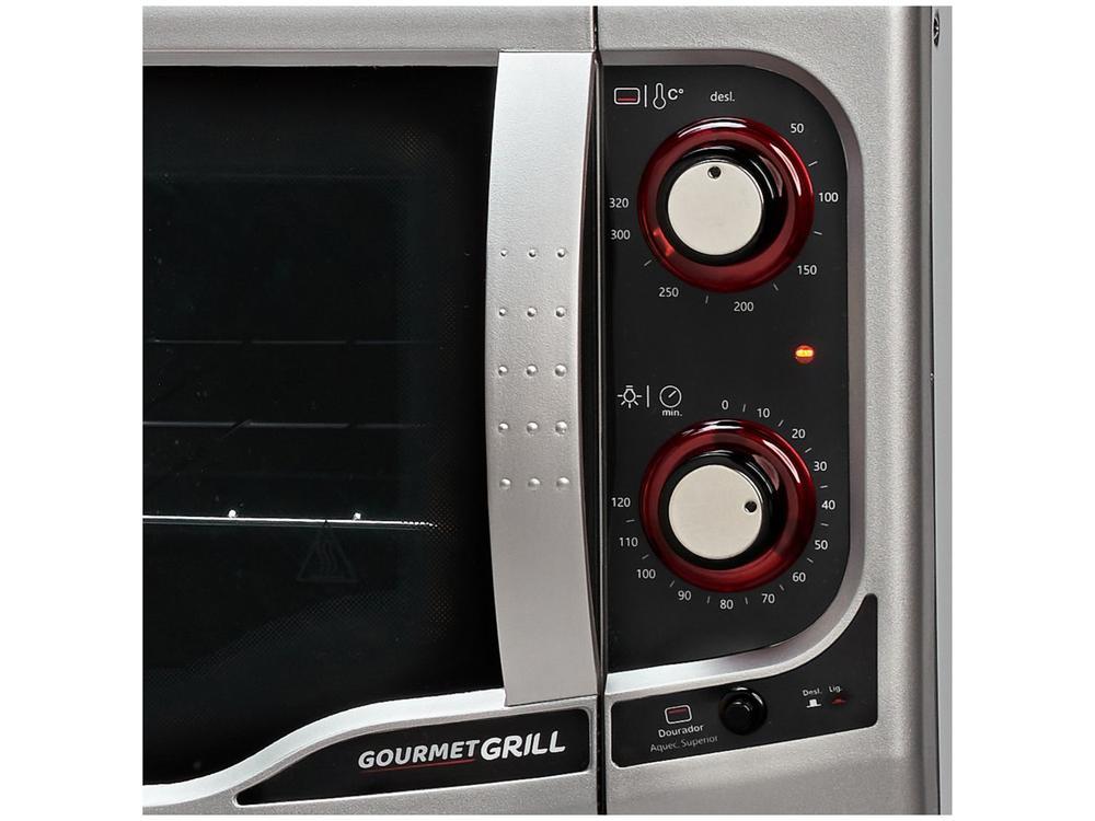 Forno Elétrico de Bancada Fischer com Dourador com Timer 44L Prata Gourmet Grill - 4