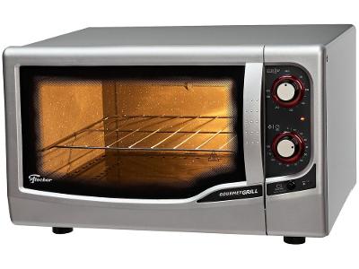 Forno Elétrico de Bancada Fischer com Dourador com Timer 44L Prata Gourmet Grill