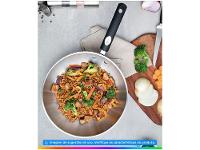 Panela Wok Antiaderente Fundo triplo Tramontina Solar Silicone Inox 28cm - 3