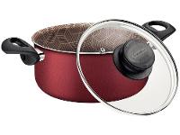 Caçarola Tramontina Antiaderente com Tampa Vermelho 3,8L 22cm Paris - 3