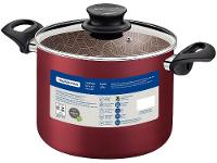 Caldeirão de Alumínio Tramontina Antiaderente Vermelho com Tampa 9,6L 26cm Paris - 3