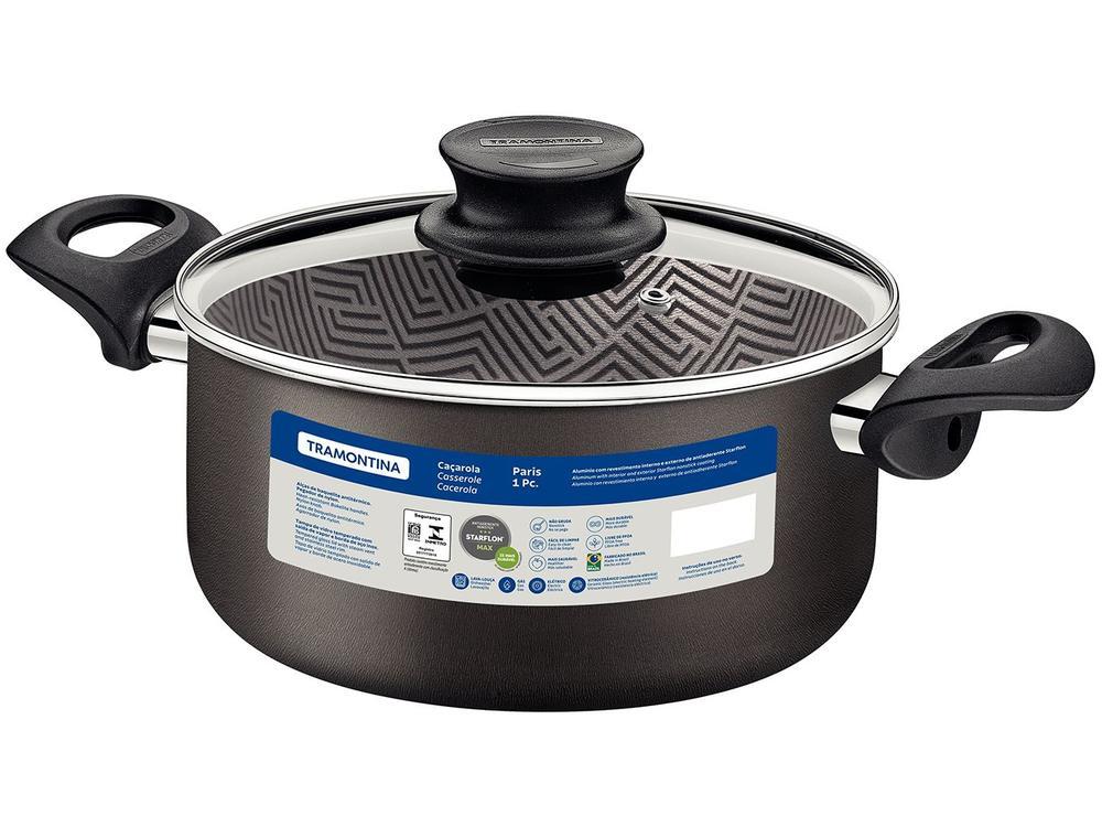 Caçarola Tramontina Antiaderente com Tampa Chumbo 6,3L 26cm Paris - 5