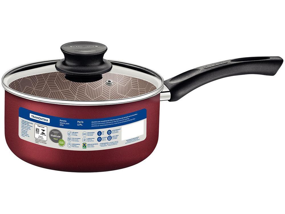 Panela Tramontina Antiaderente de Alumínio Vermelha 18cm 2,1L Paris - 5