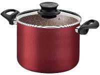 Caldeirão de Alumínio Tramontina Antiaderente Vermelho com Tampa 4,2L 20cm Paris - 1
