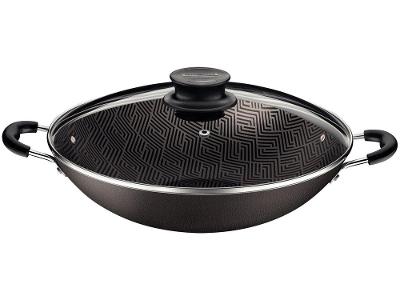 Panela Wok Antiaderente Tramontina de Alumínio Paris Chumbo 32cm