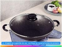 Panela Wok Antiaderente Tramontina de Alumínio Paris Chumbo 32cm - 2