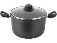 Caldeirão de Alumínio Multiflon Antiaderente Cinza com Tampa 4L 20cm Gourmet - 1