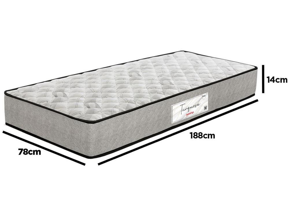 Colchão Solteiro de Espuma D33 14x78x188cm Turquesa - 4