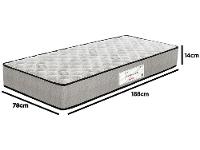 Colchão Solteiro de Espuma D33 14x78x188cm Turquesa