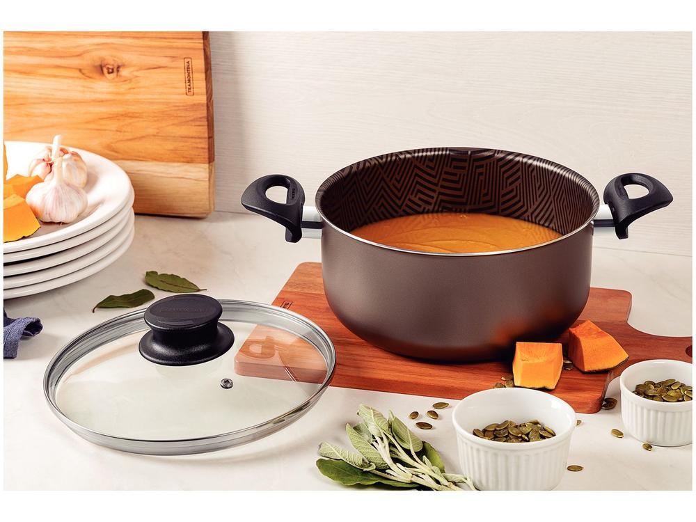 Caçarola Tramontina Antiaderente com Tampa Chumbo 3,8L 22cm Paris - 2