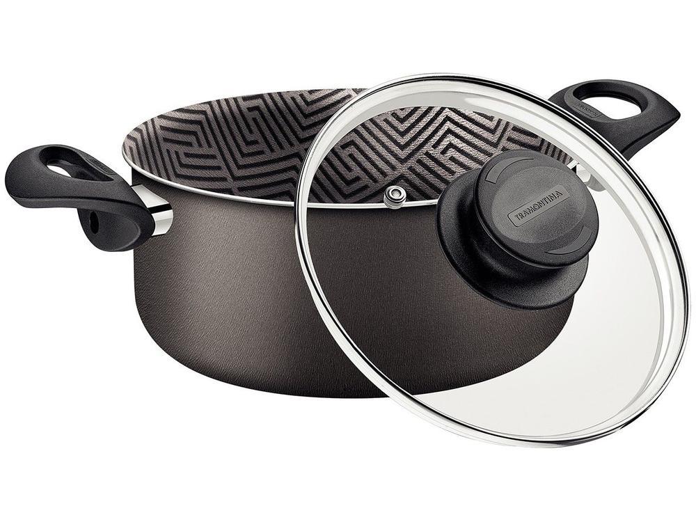 Caçarola Tramontina Antiaderente com Tampa Chumbo 3,8L 22cm Paris - 3