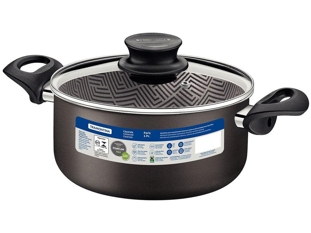 Caçarola Tramontina Antiaderente com Tampa Chumbo 3,8L 22cm Paris - 5
