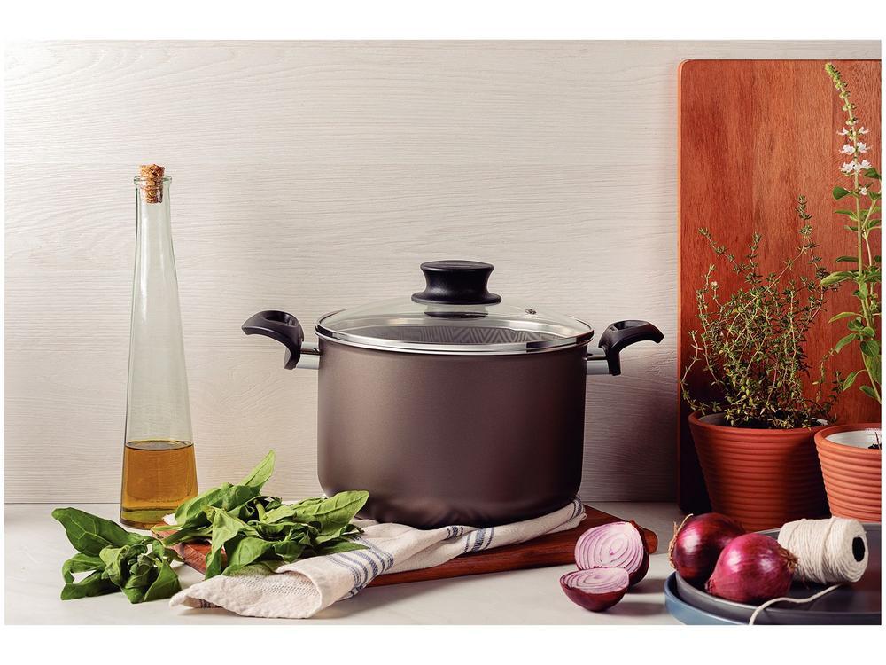 Caldeirão de Alumínio Tramontina Antiaderente Chumbo com Tampa 5,7L 22cm Paris - 2
