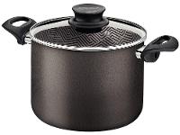 Caldeirão de Alumínio Tramontina Antiaderente Chumbo com Tampa 5,7L 22cm Paris - 1