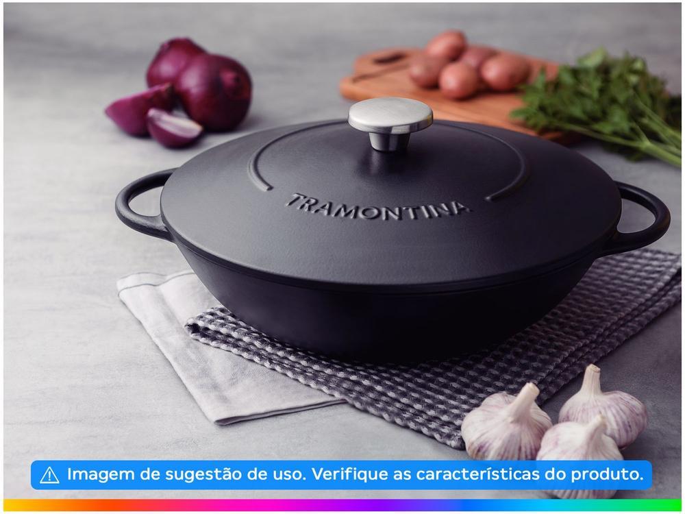 Panela Wok Antiaderente de Ferro Tramontina Trento 32cm P - 2