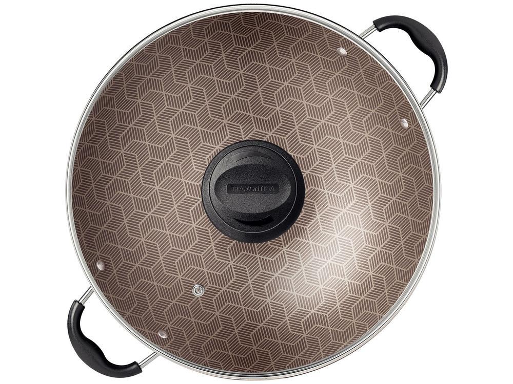 Panela Wok Antiaderente Tramontina Paris de Alumínio Vermelho 32cm - 3