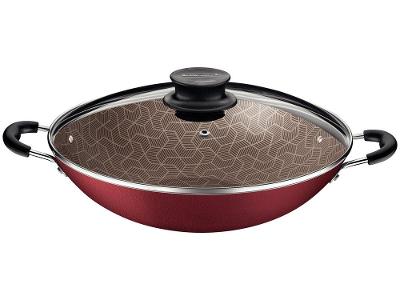 Panela Wok Antiaderente Tramontina Paris de Alumínio Vermelho 32cm