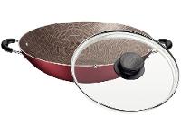 Panela Wok Antiaderente Tramontina Paris de Alumínio Vermelho 32cm - 2