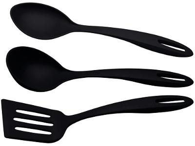 Conjunto de Utensílios de Nylon Tramontina Ability Preto 3 Peças