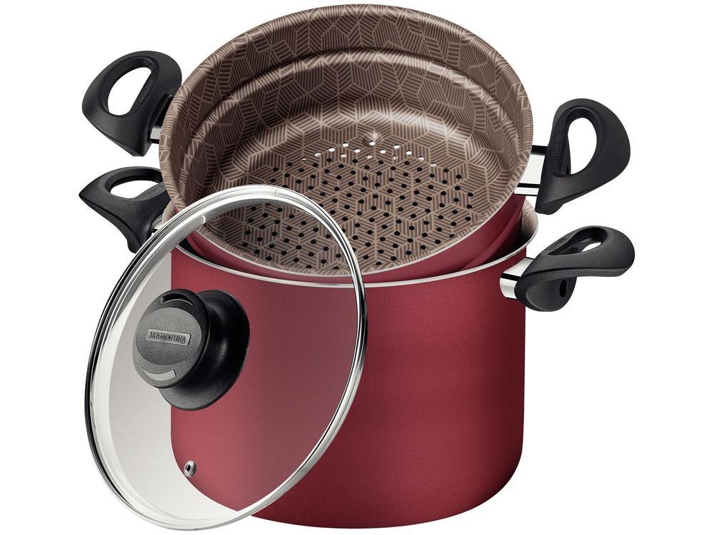 Cozi Vapore Tramontina de Alumínio 22cm Vermelha - 3