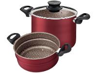 Cozi Vapore Tramontina de Alumínio 22cm Vermelha - 1