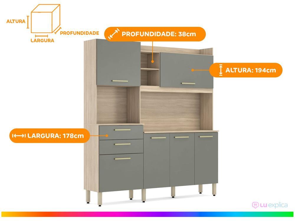 Armário de Cozinha Compacta Demóbile Select 2 Gavetas - 3