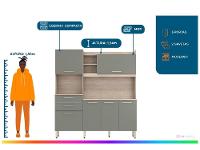 Armário de Cozinha Compacta Demóbile Select 2 Gavetas - 17
